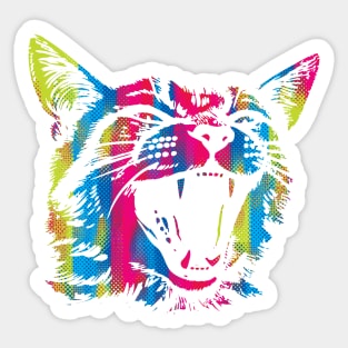 Vibrant Cat Sticker